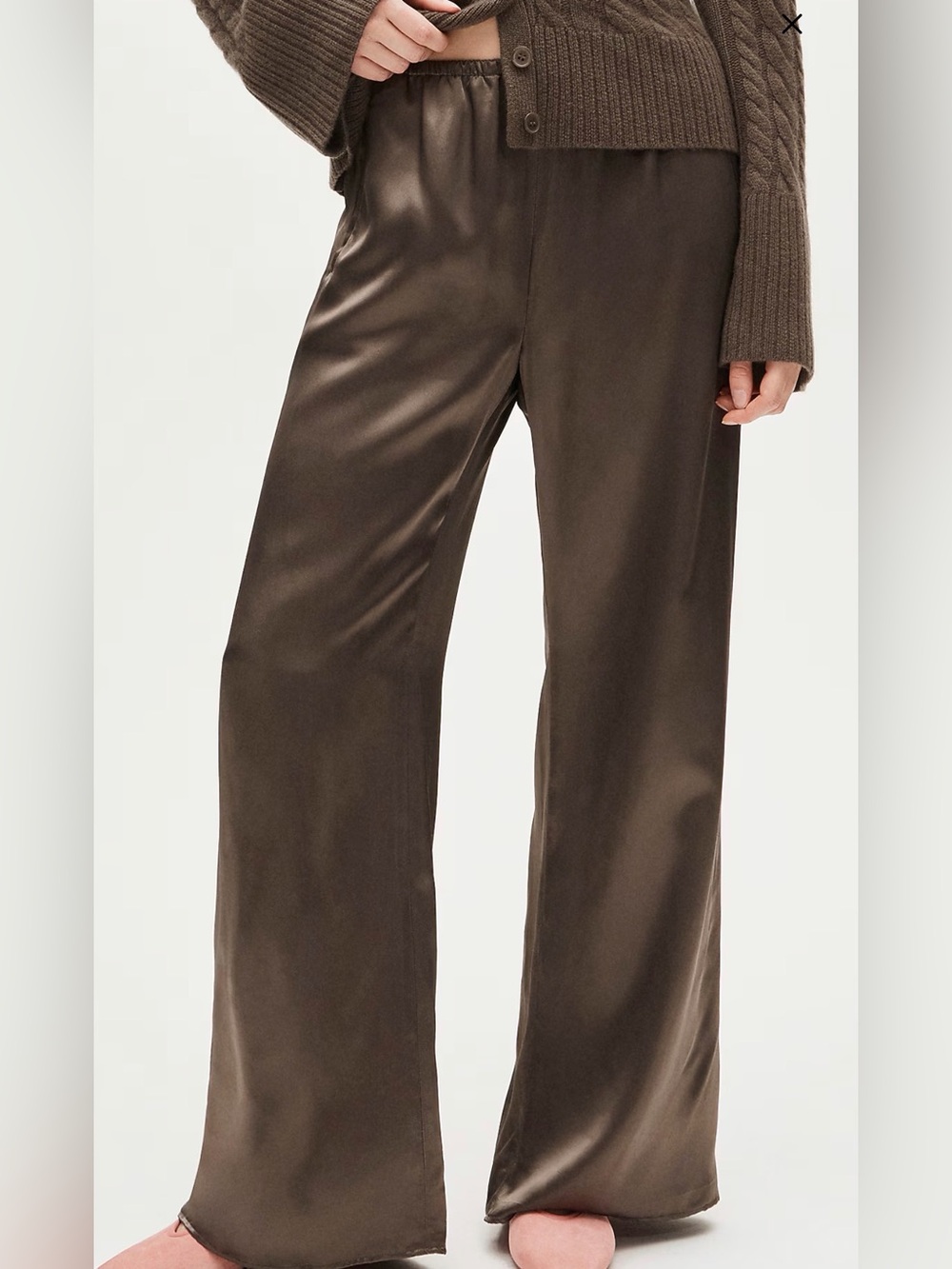J CREW M Cosmo pant in luster charmeuse IN Smoky Woods CN714 $158 - Picture 4 of 5
